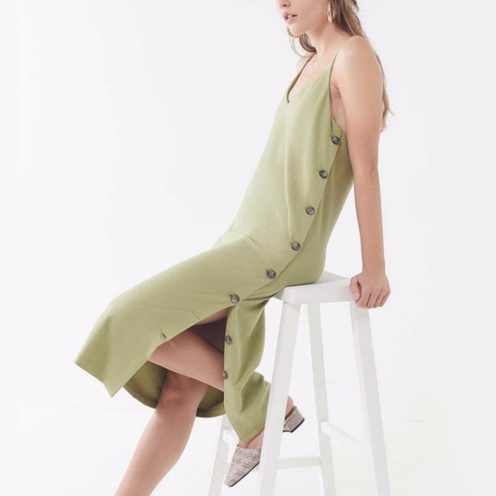 UO Monica Side-Button Slip Dress Size Medium